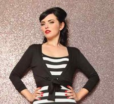 Black Bolero size 10 S - 3/4