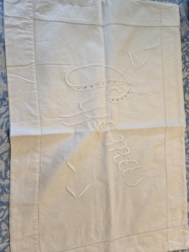 Antique vintage white linen - antique/vintage,