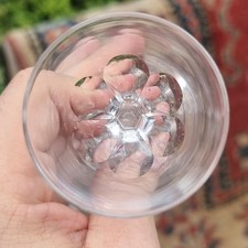 Georgian Wine Glass – Petal Cut Bowl & Facet Stem with Air Tear | c.18th–19th C