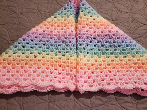 Rainbow hand crochet baby - (sp),
