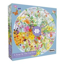 Gibsons A Year in the Garden Circular 500 Piece Jigsaw Puzzle