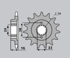 22221518NC - 15 TOOTH SPROCKET