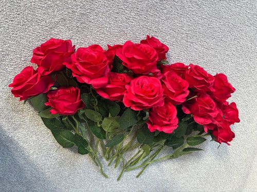 Ikea faux red roses - ikea,
