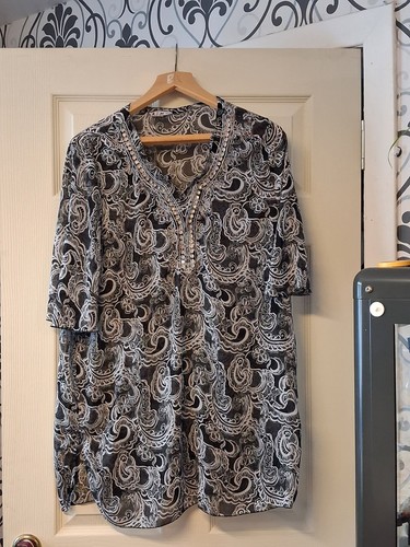 Lovely sheer black grey - lovely, top