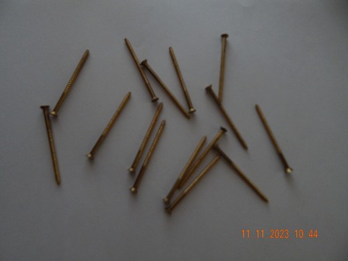 Brass flat head - head, wood