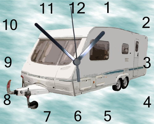 Caravan wall hanging - hanging, clock