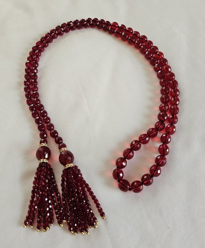 Vintage ruby red - ruby, crystal