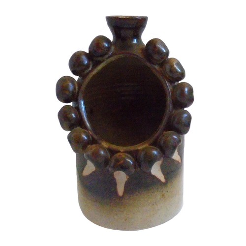 Vintage salt pig brown - salt,