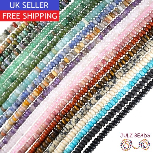 Natural gemstone rondelle - gemstone,