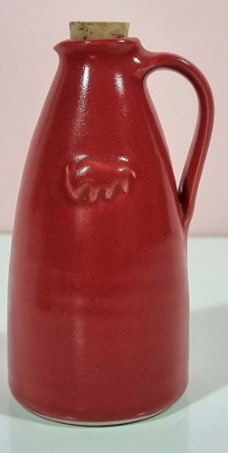 Bison ceramics red oil jug - oil,