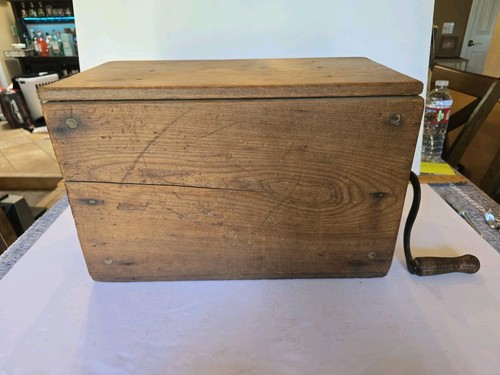 Antique wooden box butter - wooden,