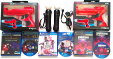 2x PS5 / PS4 VR MOVE CONTROLLERS, 2x NEW GUNS, 3x VR SHOOTER GAMES  BUNDLE