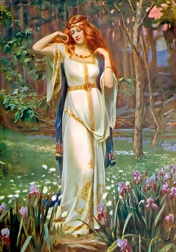 Pre raphaelite art freyja - freyja, and