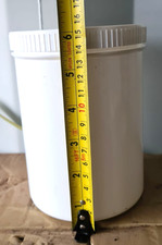 1 L Plastic Storage Jars Pots Screw Top Lids Spices Food Pet Screws White Tub