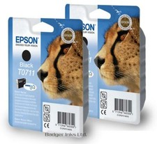T0711 x2 Black Epson Original