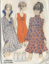 1960s Vintage Sewing Pattern B36 DRESS (R688) Barbara Hulanicki (Biba)