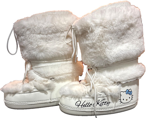 Hello kitty faux fur moon - hello,