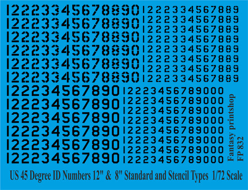 Usa deg numbers 8 - 8", 12"