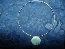 ELEGANT SILVER PLATED RING NECKLACE WITH PEARLISED DROP PENDANT M&S