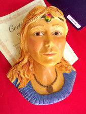 LEGEND GUINEVERE CHALKWARE HEAD BOSSONS STYLE WALL HANGING BOXED LTD EDITION