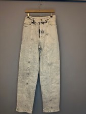 Stella McCartney Bleached Cocoon Denim Trousers Stretch Blue & White UK 8