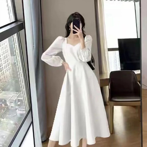 Elegant puff sleeve maxi dress - elegant,