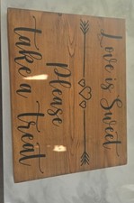Wooden Sweet Table Candy Cart Sign for Wedding