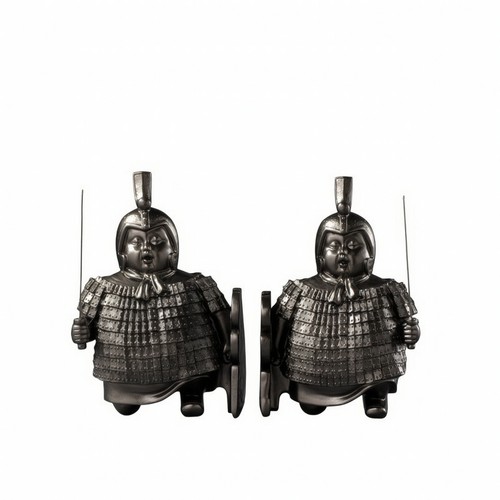 Soldier bookends silver - bookends,