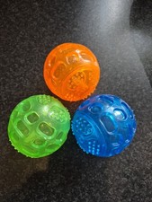 PETTOM Dog Ball Squeaky Toy, Small Dog Chew Toys Balls Waterproof Floating Boun