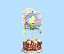 Personalised PEPPA PIG  Cake Topper  Birthday Party Non- edible
