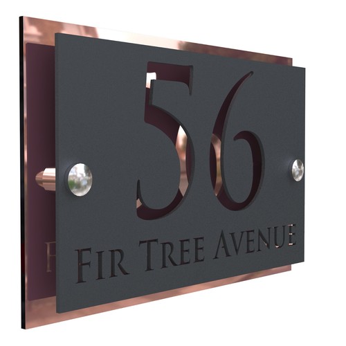 Door sign house numbers laser - door,