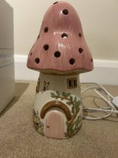 White Rabbit England Fairy Toadstool Lamp Pink