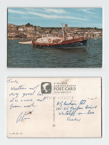 Postcard salcombe lifeboat - postcard,
