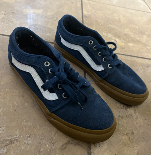 Navy gum vans skate - gum, low