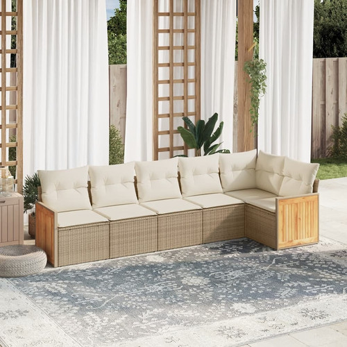 Garden sofa set beige - beige, pe