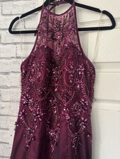 Burgundy Prom/bride Maid dress Size Uk 12
