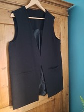 TOPSHOP LONGLINE LINED BLACK