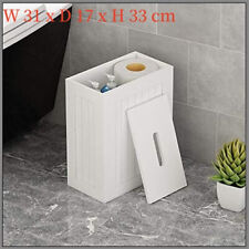  Homeware Wooden Multi-Purpose Bathroom Storage Unit, Toilet Roll Paper Cabinet