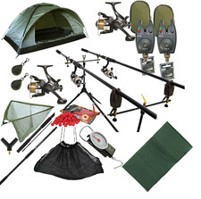 FULL CARP FISHING 2 ROD SET UP