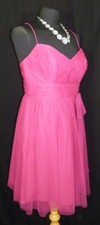 Alfred Angelo Designer Womens Pink Satin Bridesmaid Prom Party Dress Uk 14 Eu 42