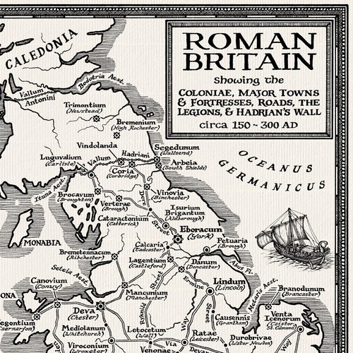 Map roman britain fine - roman,