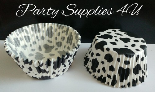 Cow print cupcake cases 24pk - cow,