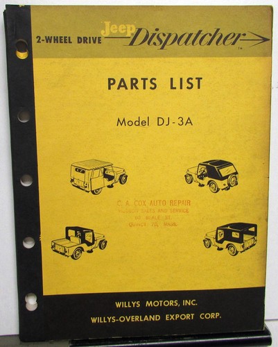 1956 willys jeep dealer parts - willys,