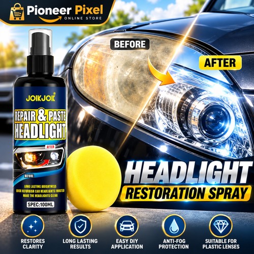 Car headlight restoration - car,