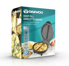 Daewoo 750W Deep Fill Non-Stick Omelette Maker - Cool Touch Handles - Power On/R