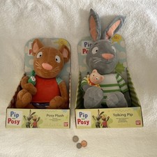 BAN DAI COLLECTIBLE PIP AND POSY TALKING PIP AND POSY PLUSH TOYS