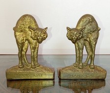 Manx Cat Brass Bookends