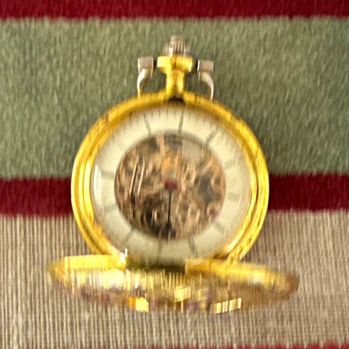 Gold plated hunter skeleton - gold,