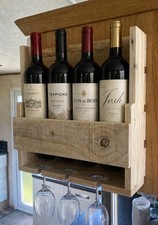 Wooden wine gin glass holder - wooden,