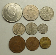 1965 UK Pre-Decimal 9-Coin